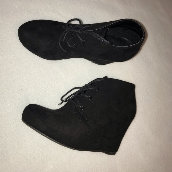 Lace-Up Wedge Booties - Picture 2 of 3